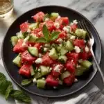Watermelon Salad with Feta and Cucumber Recipe