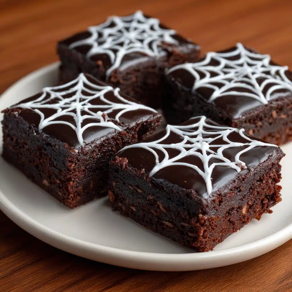 Spider Web Halloween Brownies Recipe - Recipe Image