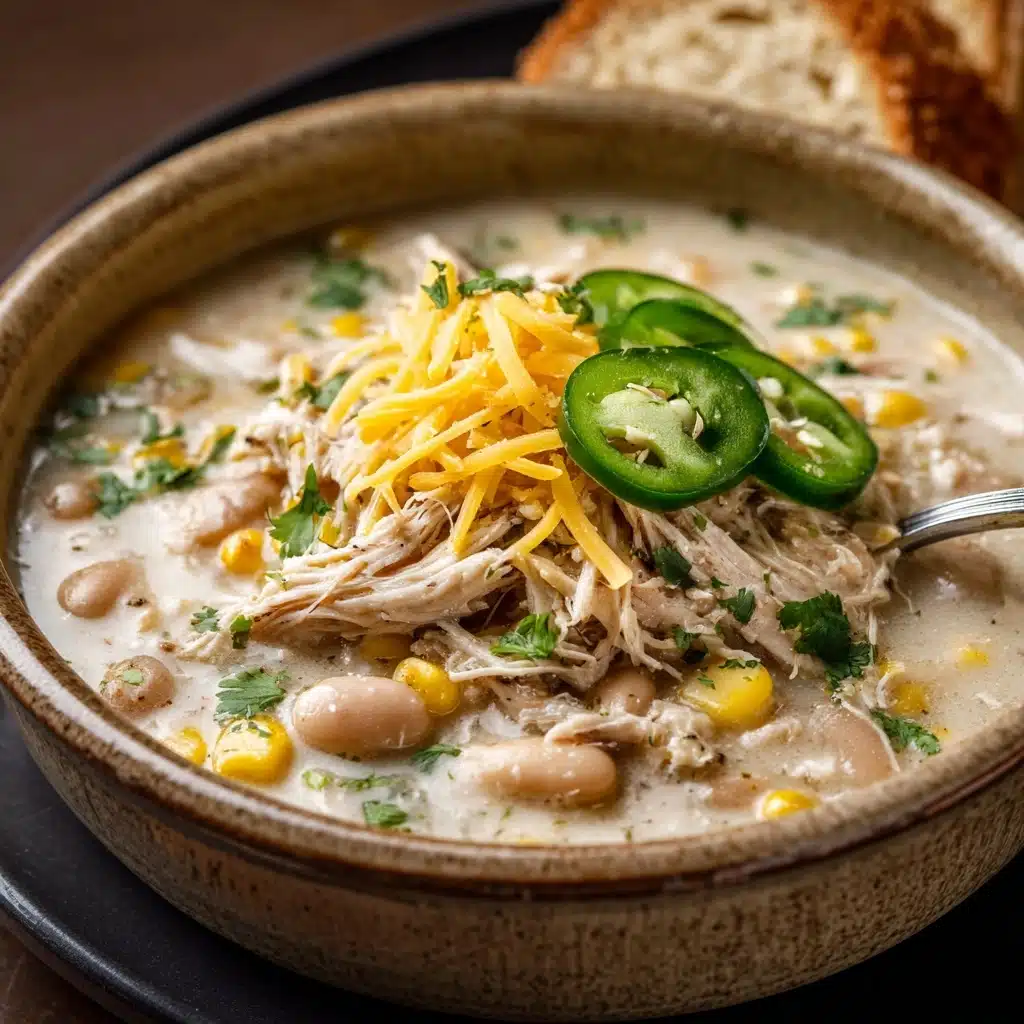 Creamy Crockpot White Chicken Chili Recipe - Recipe Image