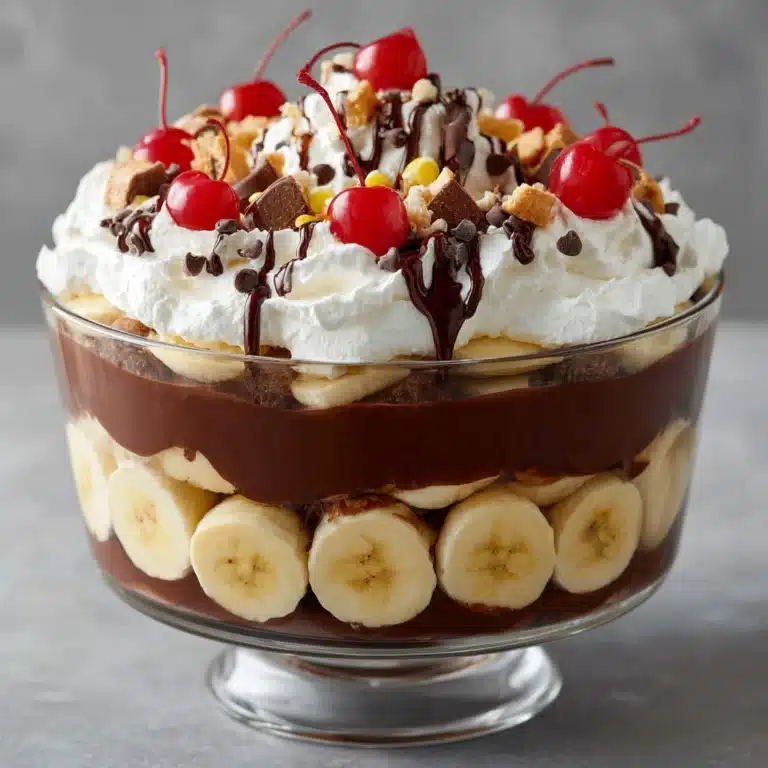 No-Bake Chocolate Banana Split Trifle Recipe