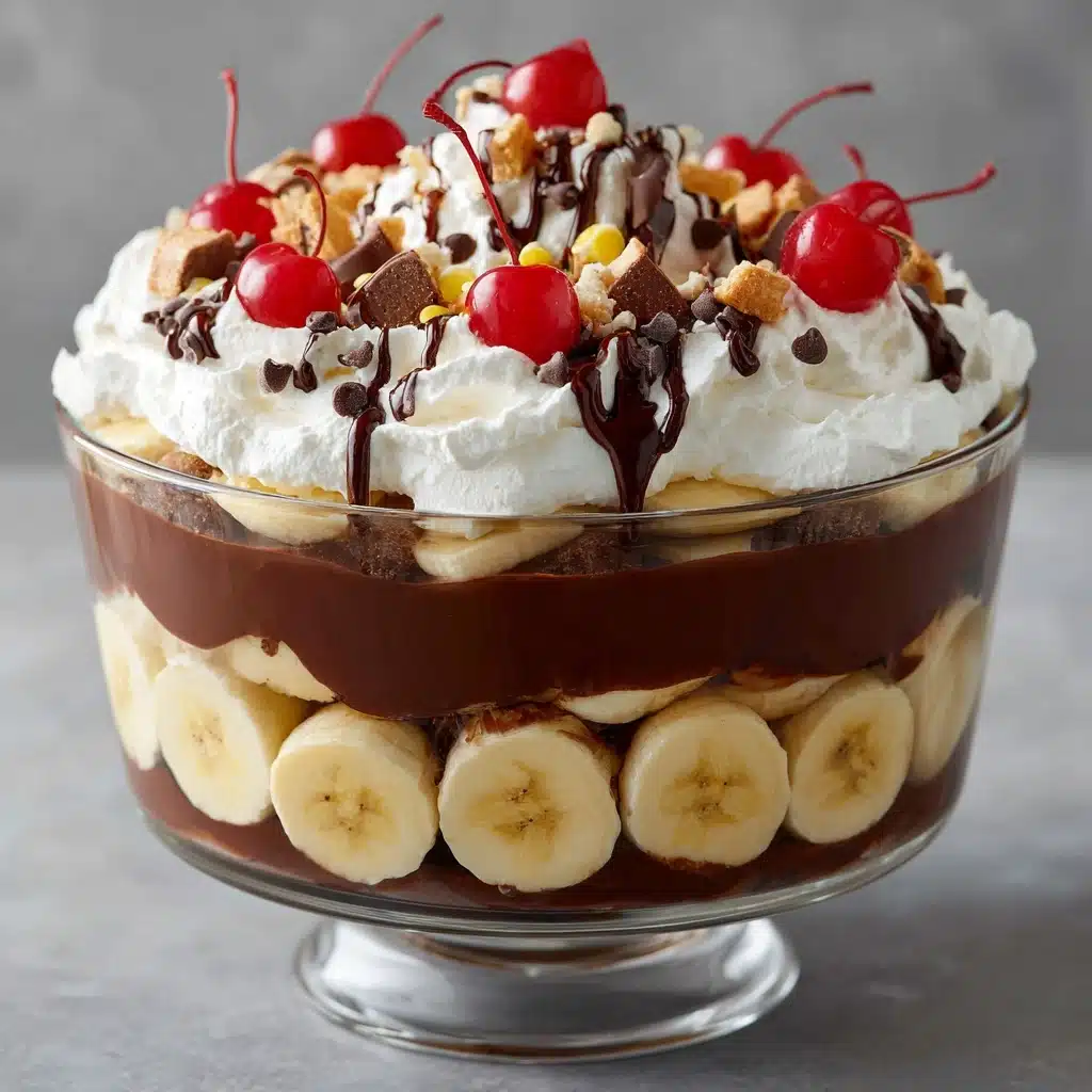 No-Bake Chocolate Banana Split Trifle Recipe