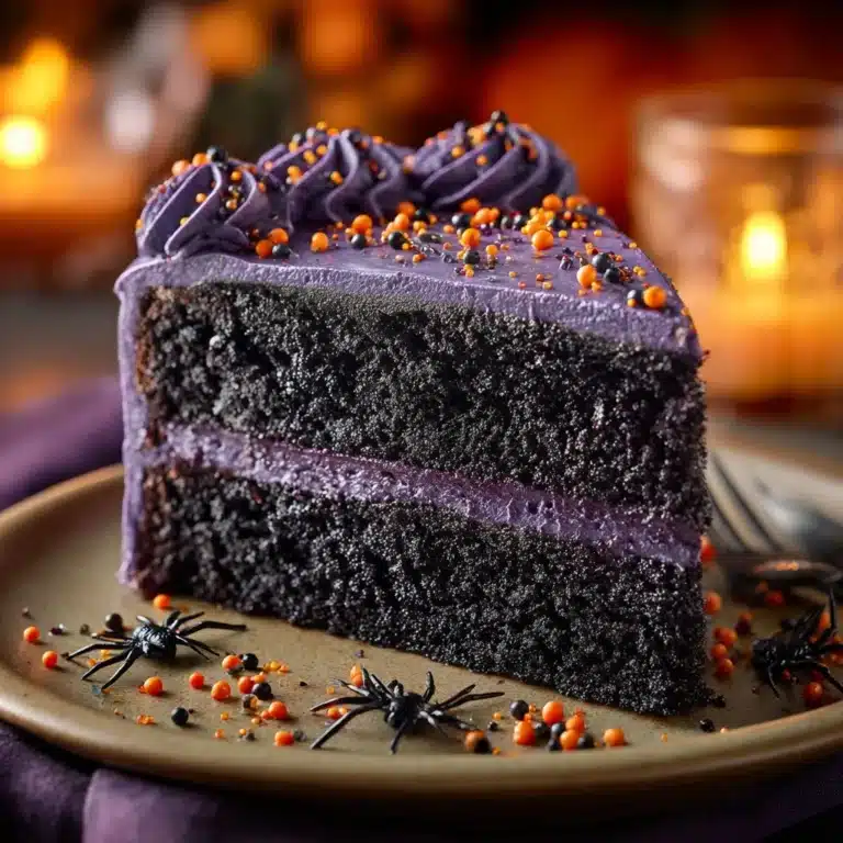 Spooky Black Velvet Halloween Cake Recipe