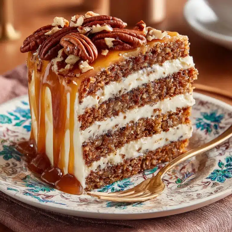 Southern Pecan Caramel Cake Recipe