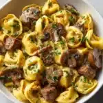 Philly Cheesesteak Tortellini Pasta Recipe