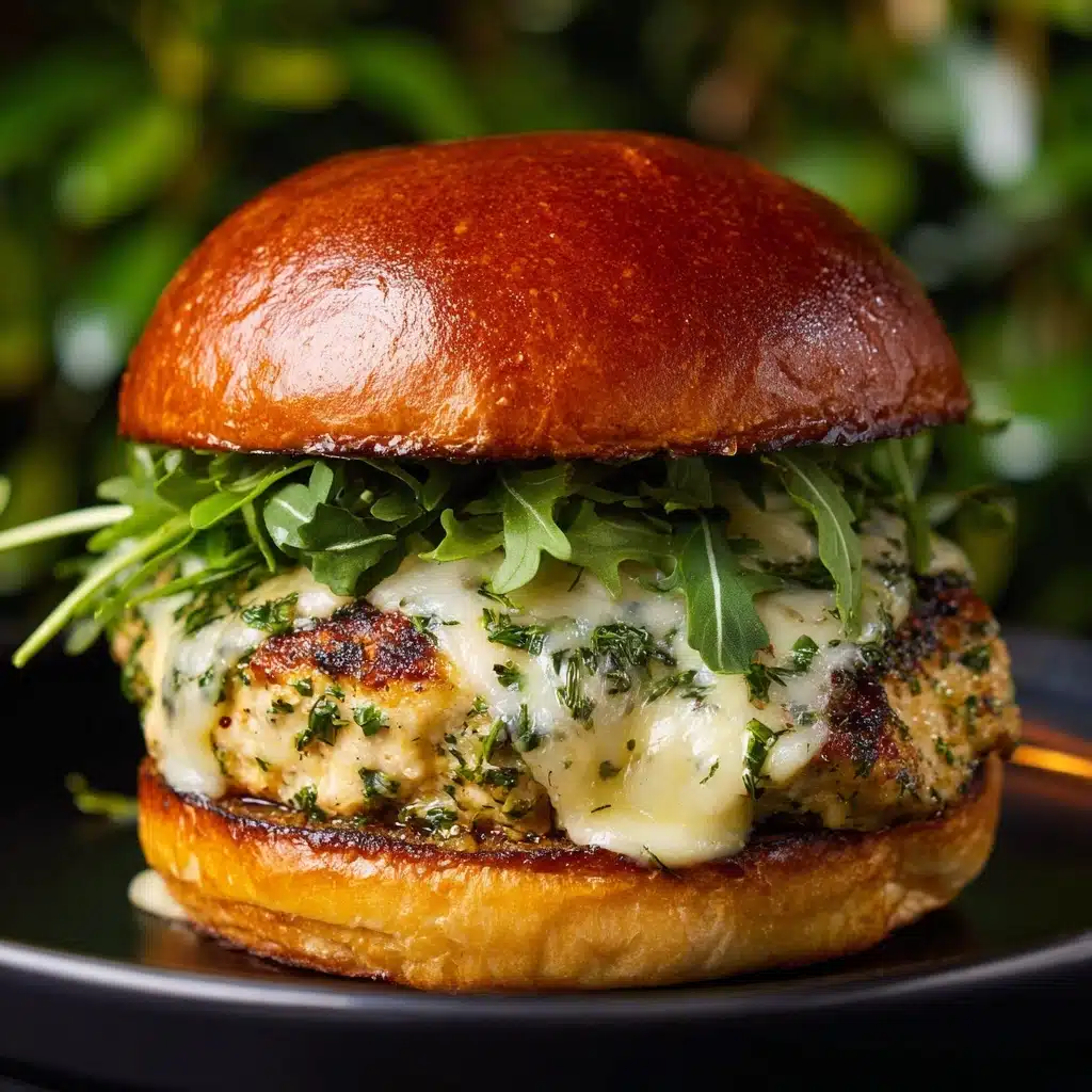 White Cheddar and Spinach Chicken Burgers Recipe - Recipe Image