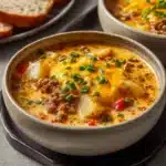 Slow Cooker Cheesy Burger-Flavored Soup Recipe