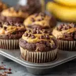 Chocolate Peanut Butter Banana Muffins Recipe