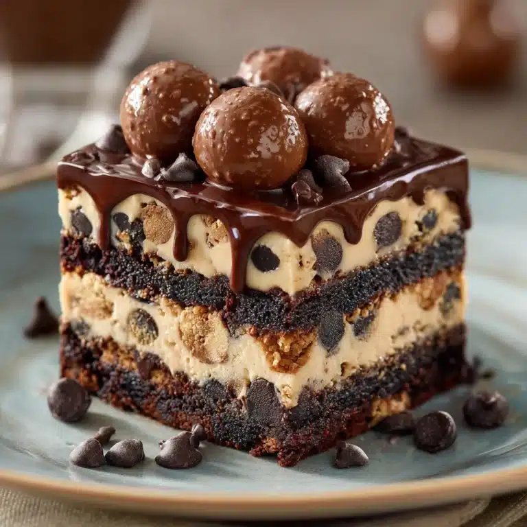 Cookie Dough Brownie Cake Recipe