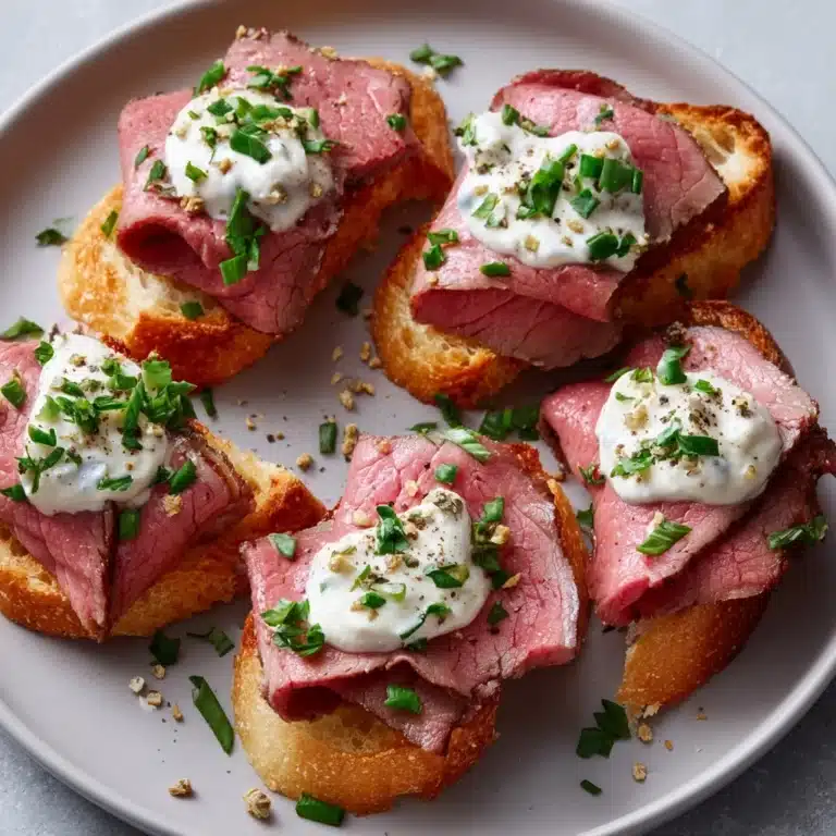 Steak Crostini with Horseradish Cream Recipe