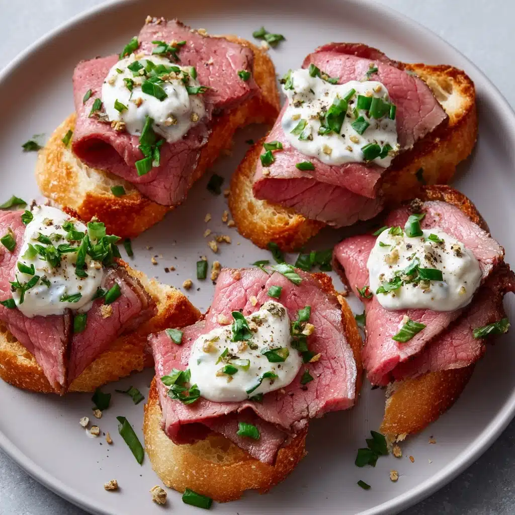 Steak Crostini with Horseradish Cream Recipe