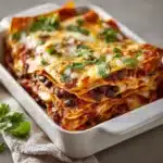 Beef Enchilada Casserole with Corn Tortillas Recipe