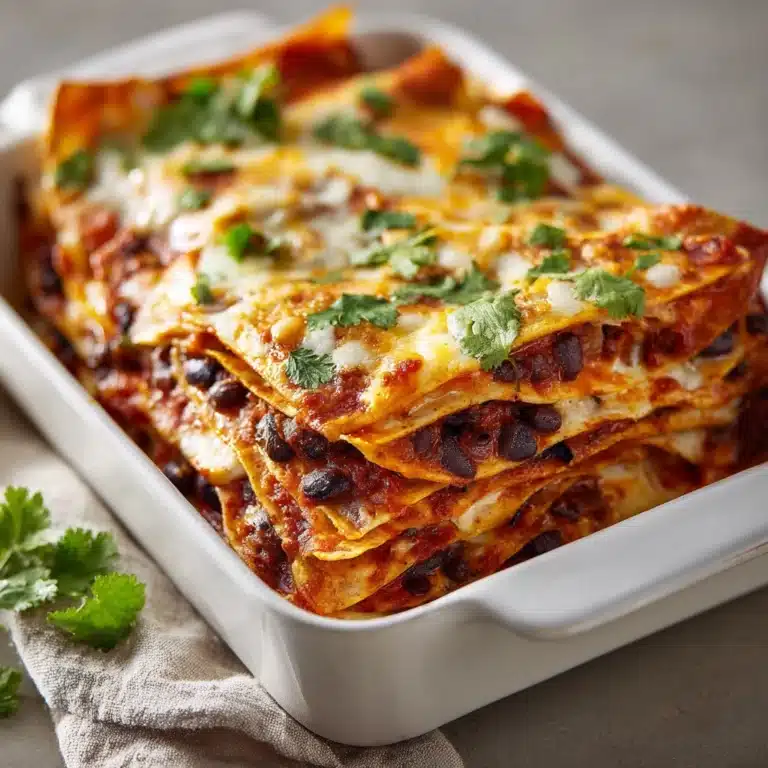 Beef Enchilada Casserole with Corn Tortillas Recipe
