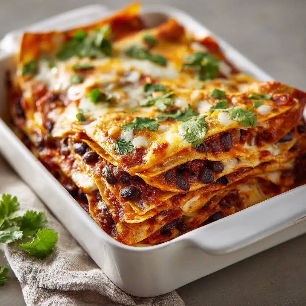 Beef Enchilada Casserole with Corn Tortillas Recipe