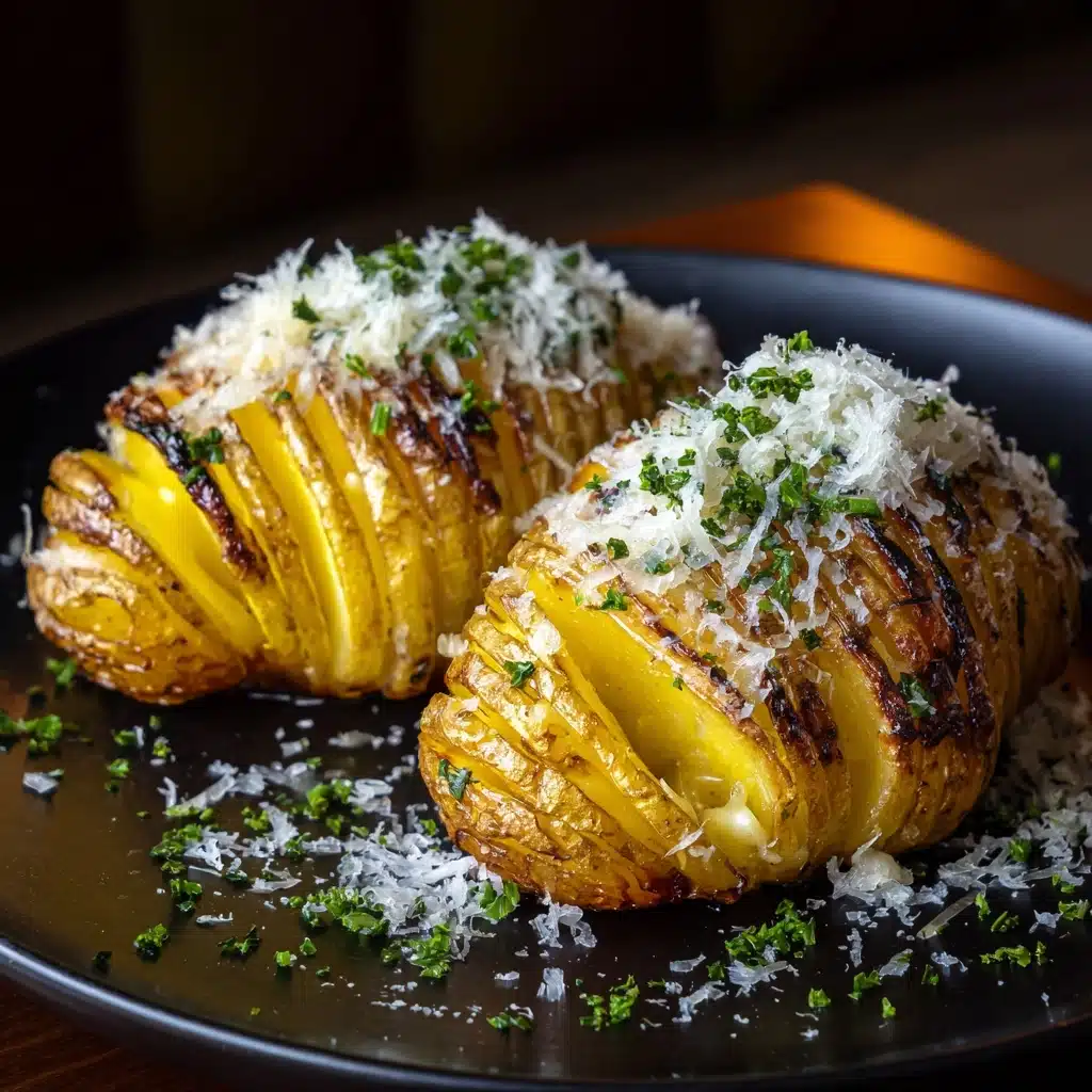 Garlic Parmesan Hasselback Potatoes Recipe