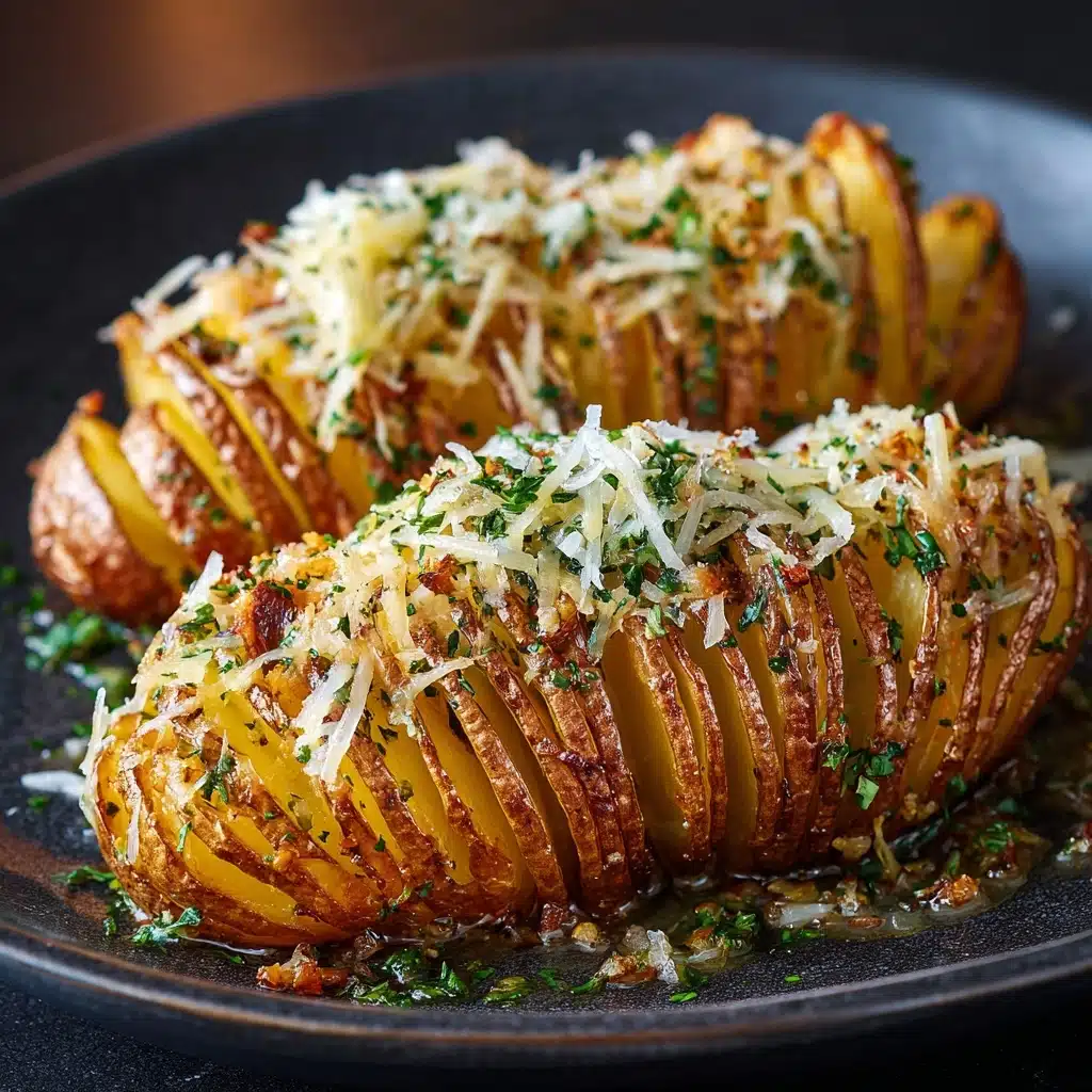Garlic Parmesan Hasselback Potatoes Recipe - Recipe Image
