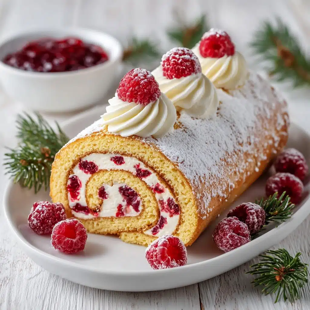 Christmas Raspberry Cake Roll Recipe