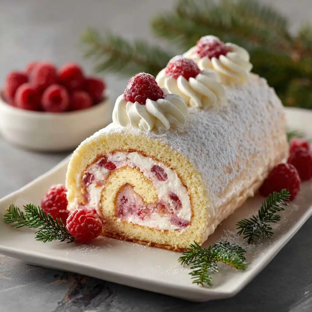 Christmas Raspberry Cake Roll Recipe - Recipe Image