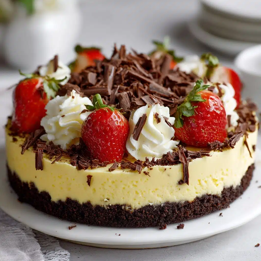 Vanilla Cheesecake with Chocolate Crust Recipe
