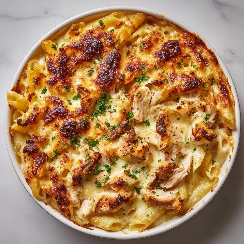 Garlic Parmesan Chicken Pasta Bake Recipe - Recipe Image