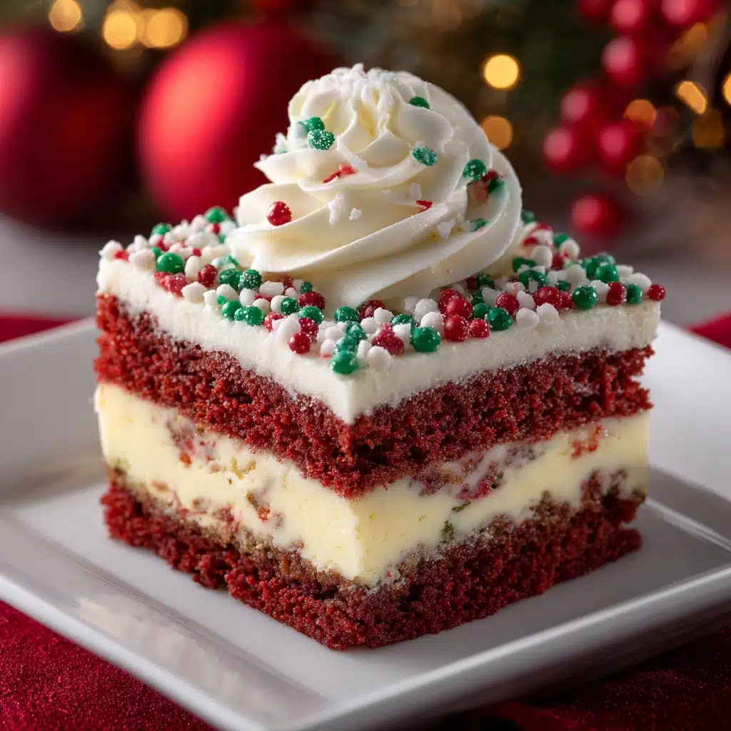 Christmas Red Velvet Poke Cake Recipe - Recipe Image