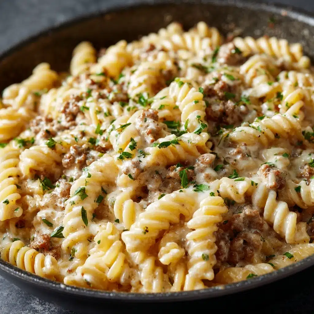 Stovetop Creamy Ground Beef Pasta Recipe