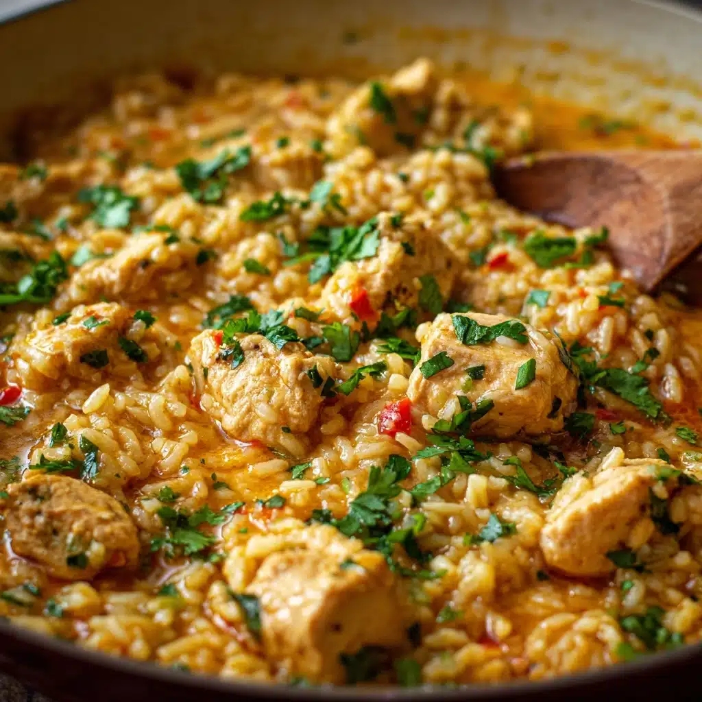 Easy One Pot Queso Chicken and Rice Recipe - Recipe Image