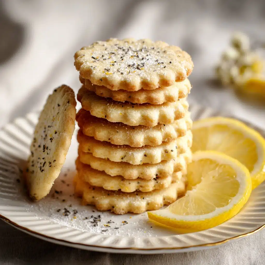 Lemon Poppy Seed Shortbread Cookies Recipe - Recipe Image