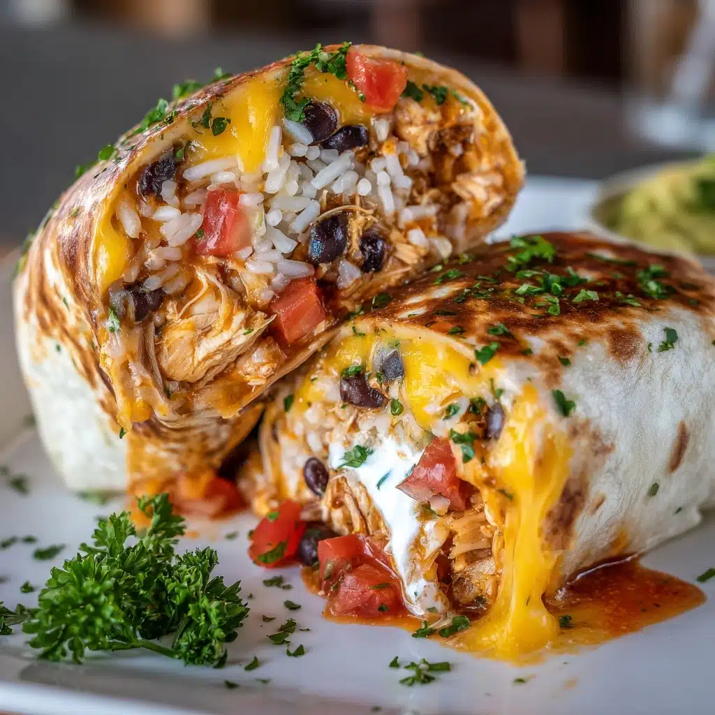 Smothered Baked Chicken Burritos Recipe - Recipe Image