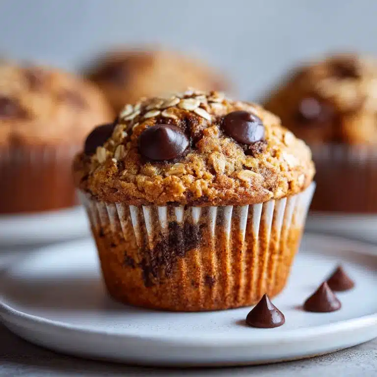 Oatmeal Chocolate Chip Greek Yogurt Muffins Recipe