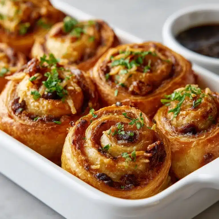 French Dip Roast Beef Pinwheels Recipe
