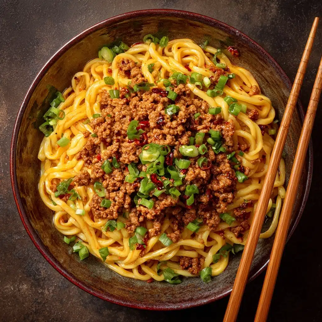 Mongolian Ground Beef Noodles Recipe - Recipe Image