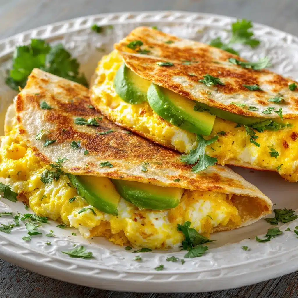 Egg & Avocado Breakfast Quesadilla Recipe