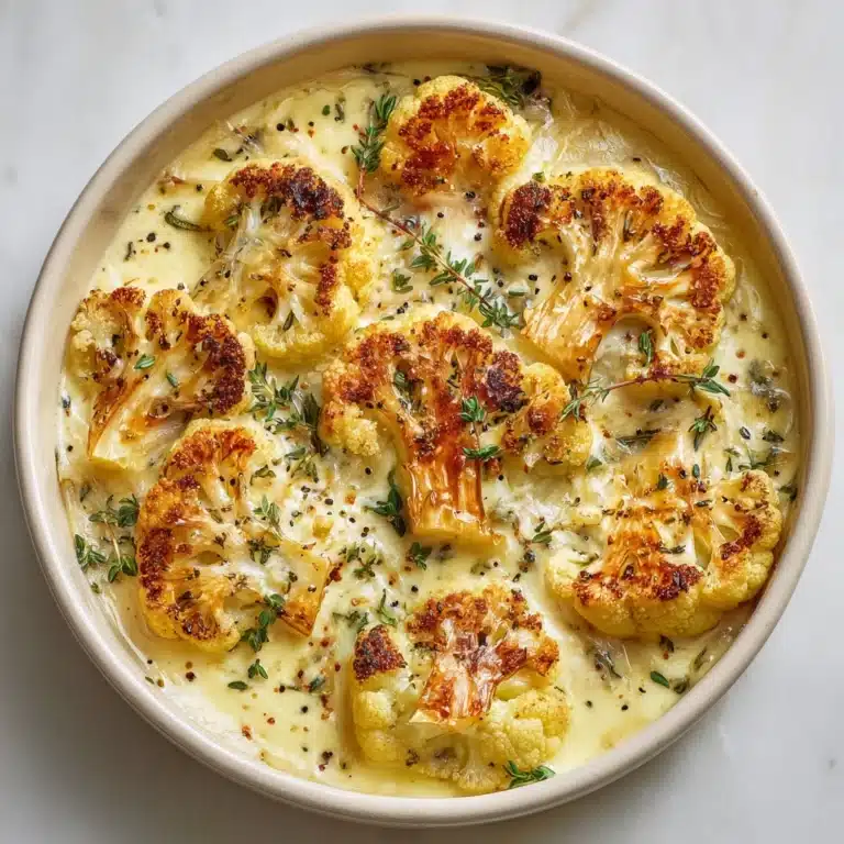 Cheddar Cauliflower and Roasted Garlic Soup Recipe