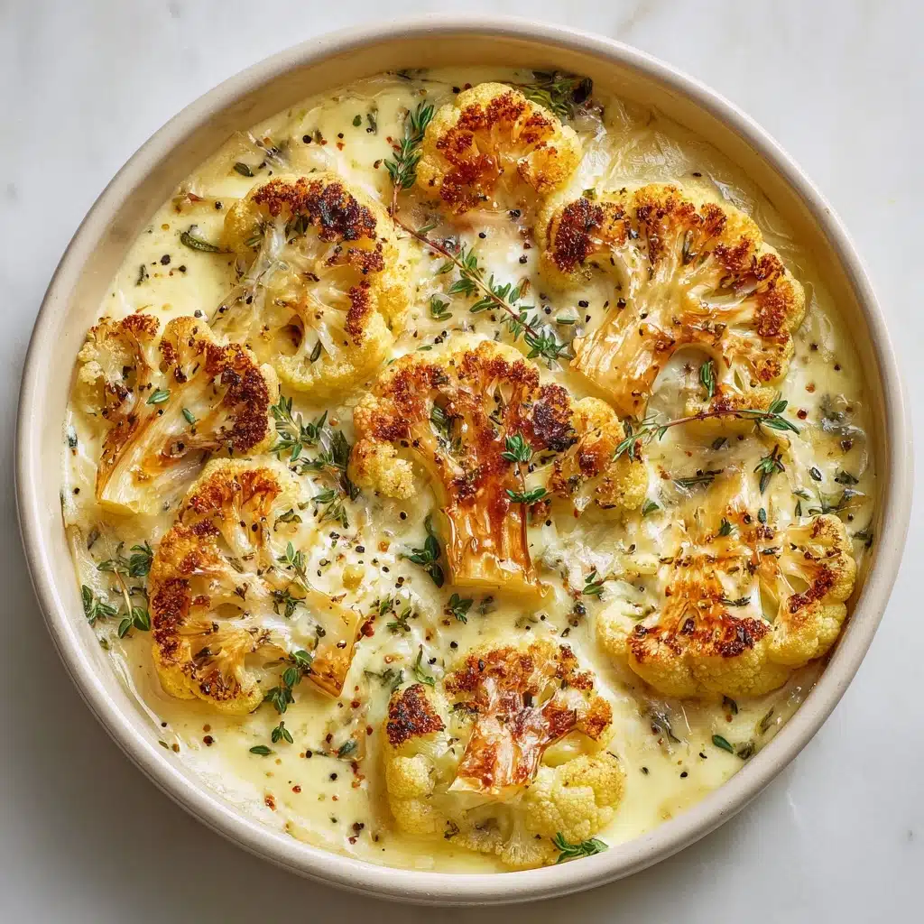 Cheddar Cauliflower and Roasted Garlic Soup Recipe