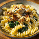 Crockpot Garlic Parmesan Chicken Pasta Recipe