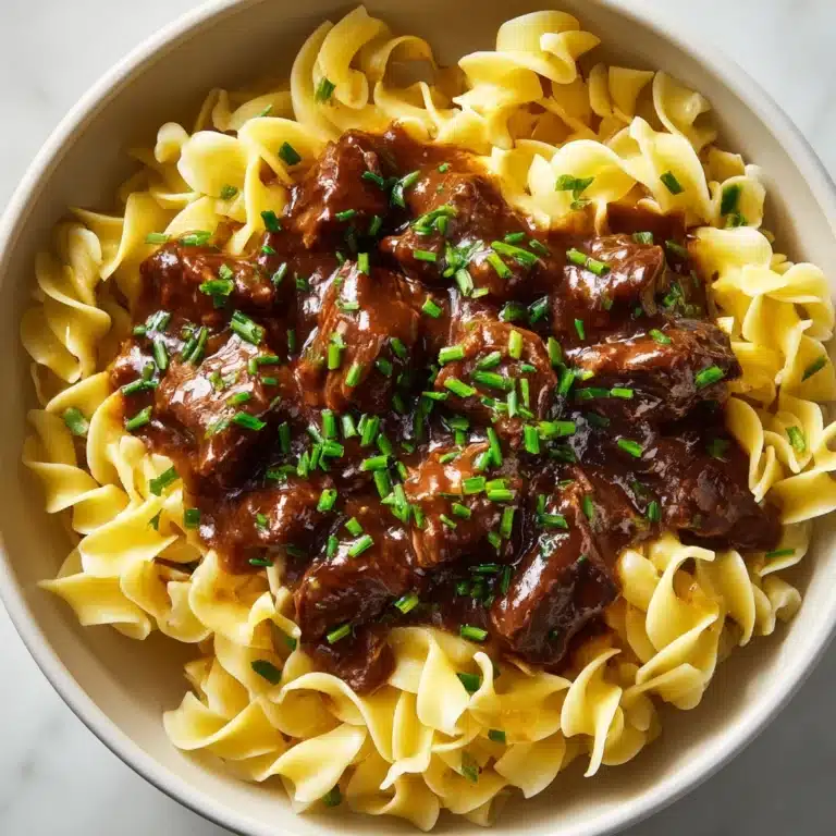 Crockpot Beef Tips & Noodles Recipe