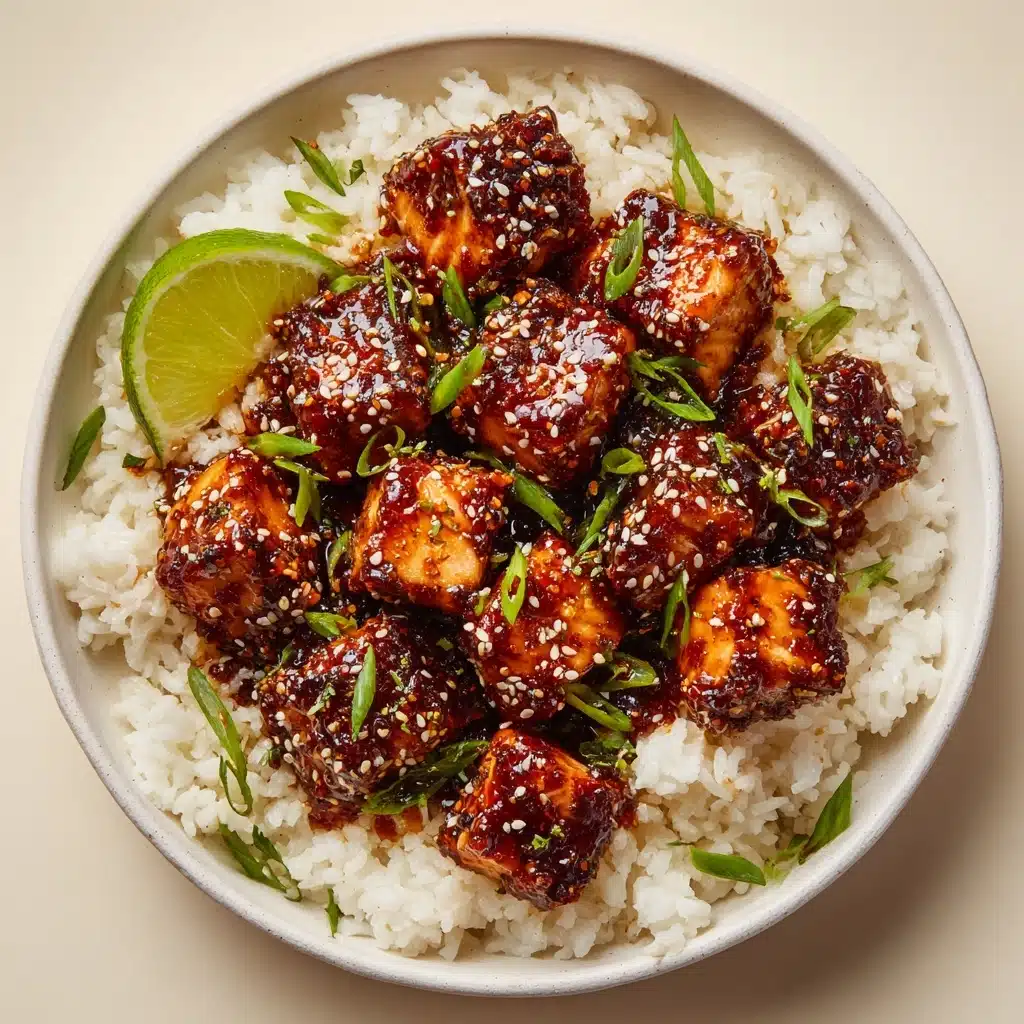 Mouthwatering Honey Garlic Salmon Bites Recipe - Recipe Image
