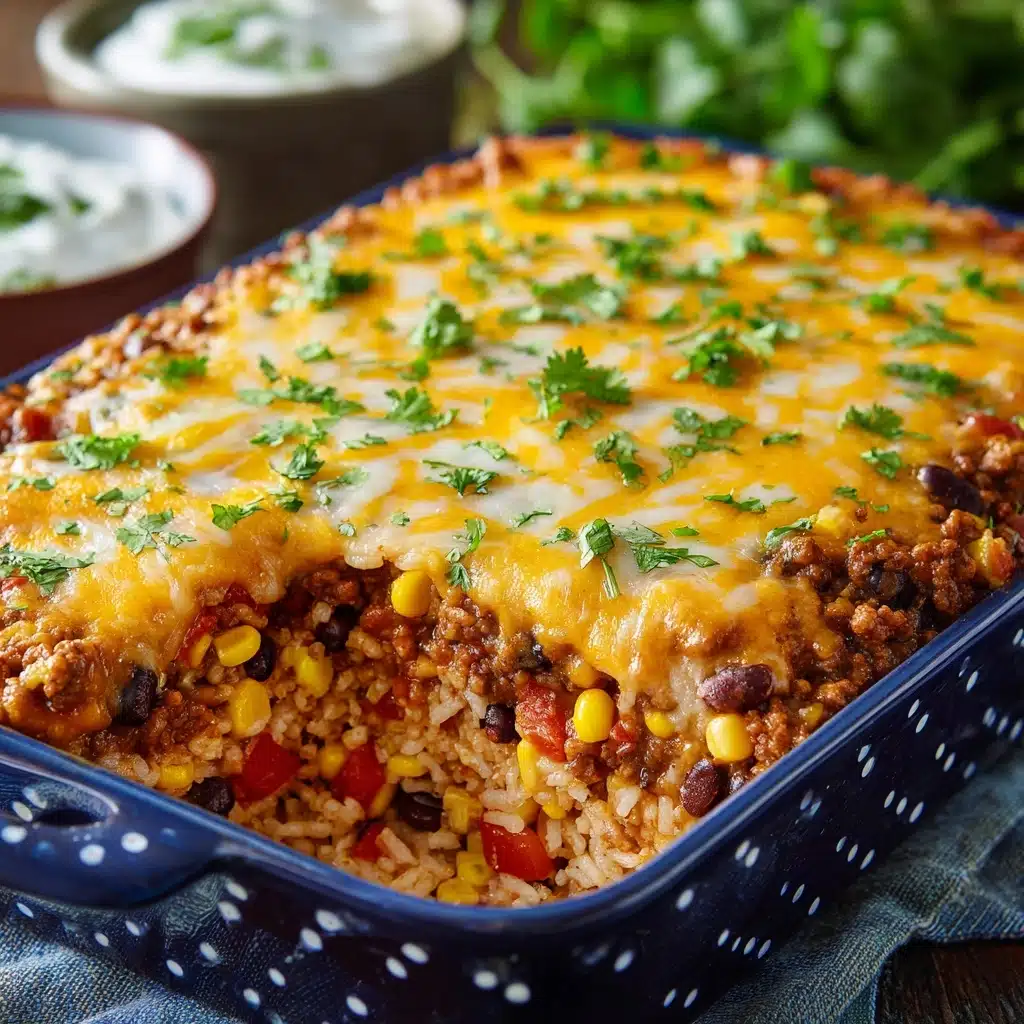 Beef Enchilada Casserole with Rice Recipe - Recipe Image