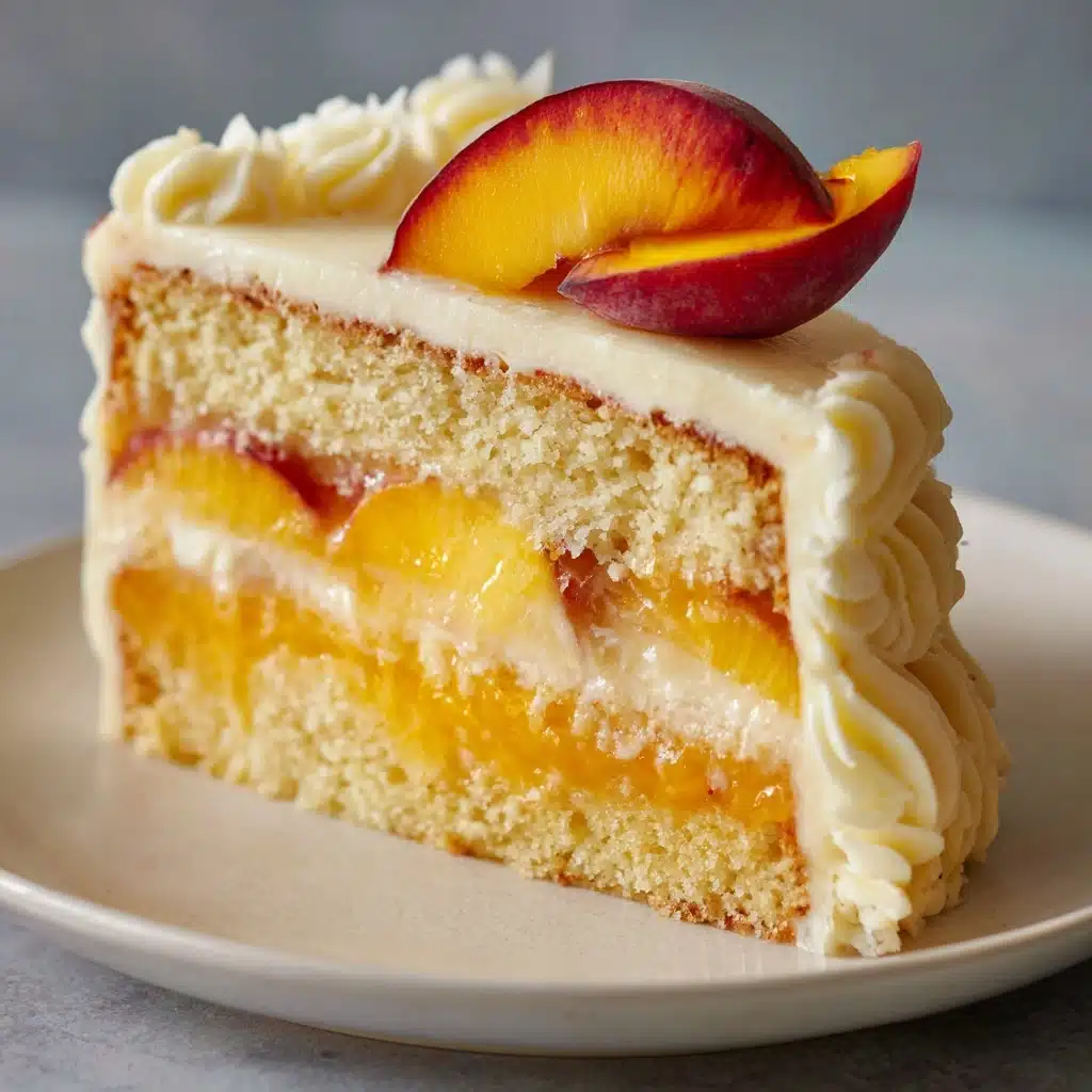 Peach Cake with Brown Sugar Frosting Recipe