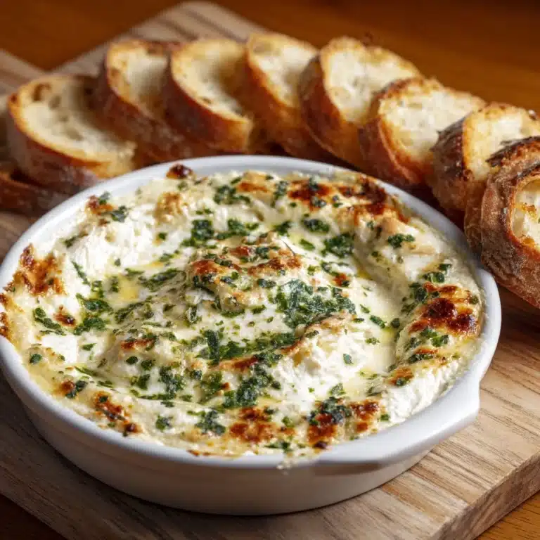 Baked Garlic Bread Dip Recipe