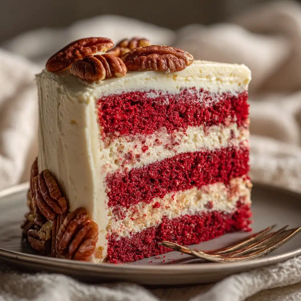 Pecan Red Velvet Cheesecake Recipe - Recipe Image