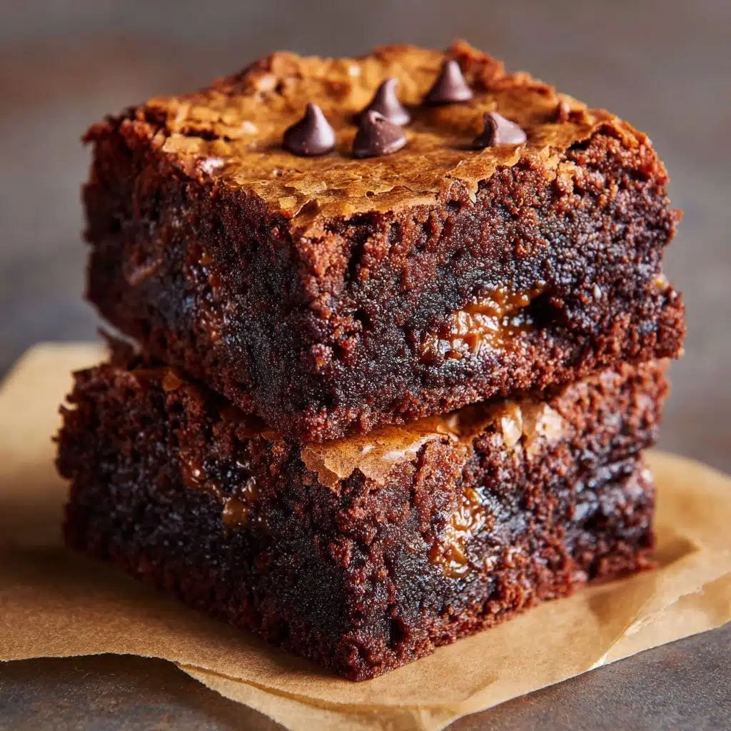 Caramel Chocolate Chunk Brownies Recipe - Recipe Image