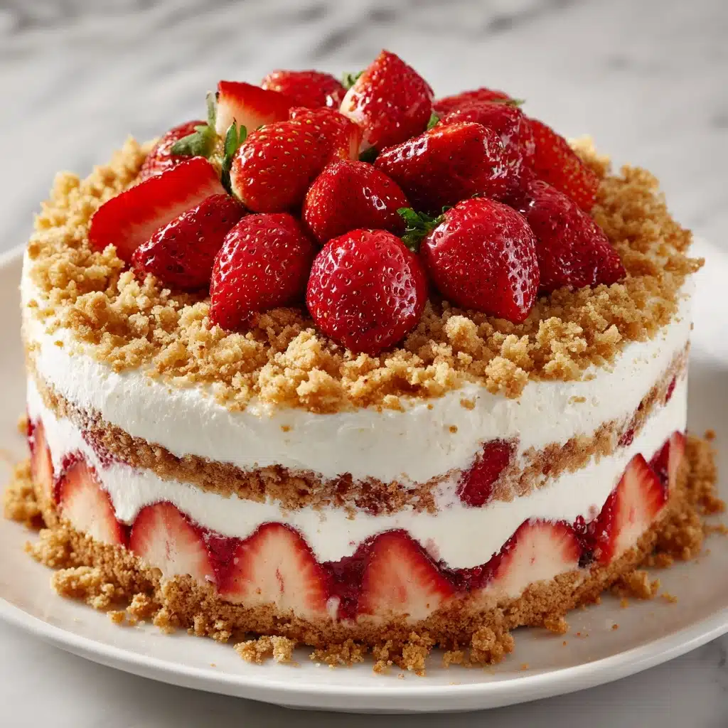 Strawberry Delight Crunch Cake Recipe