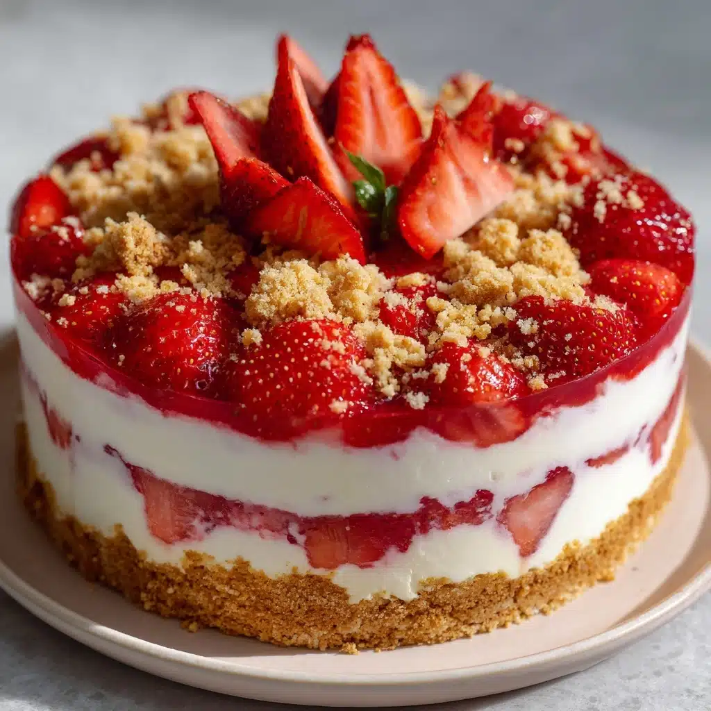 Strawberry Delight Crunch Cake Recipe - Recipe Image