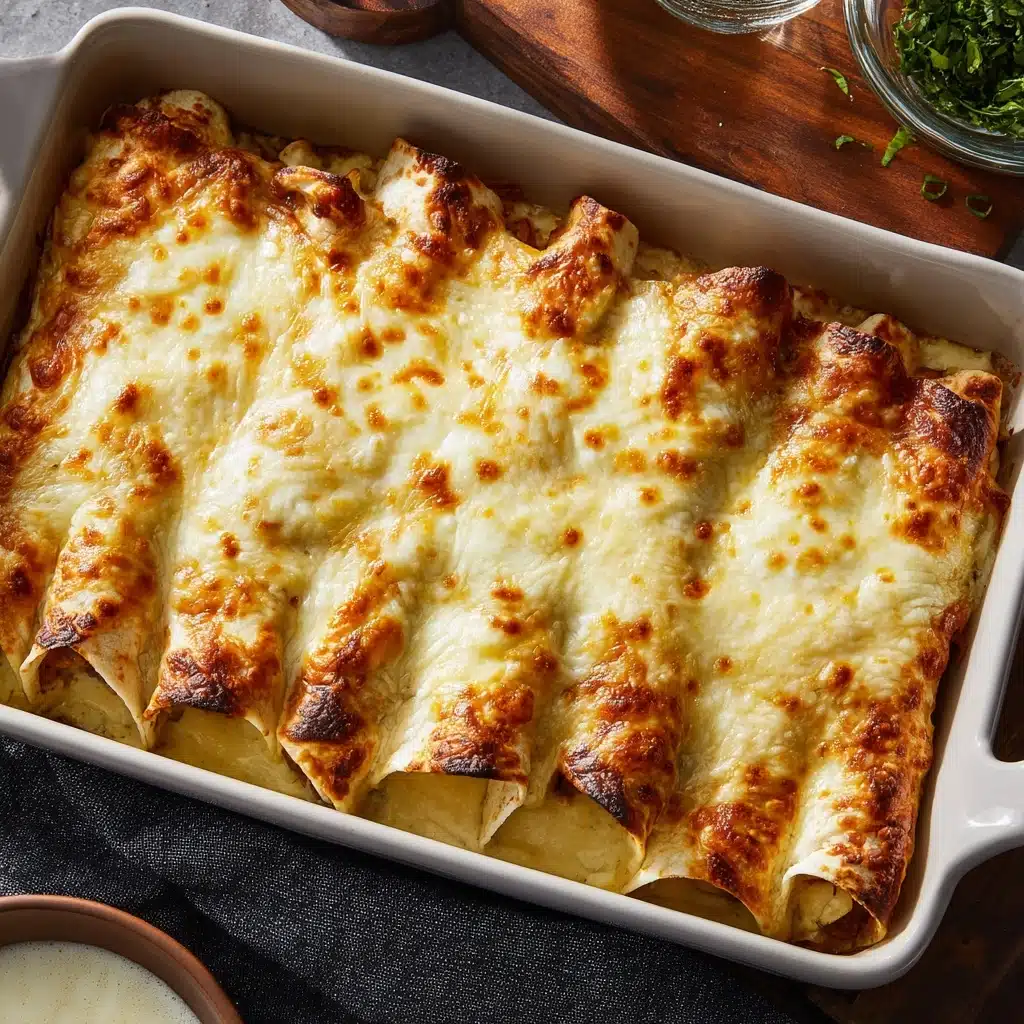 Creamy White Chicken Enchiladas Recipe