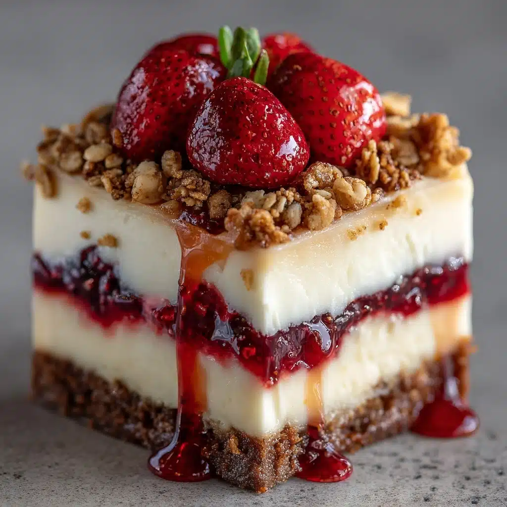 Strawberry Crunch Cheesecake Chunks Recipe - Recipe Image