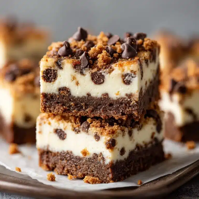 No-Bake Cookie Dough Cheesecake Bars Recipe