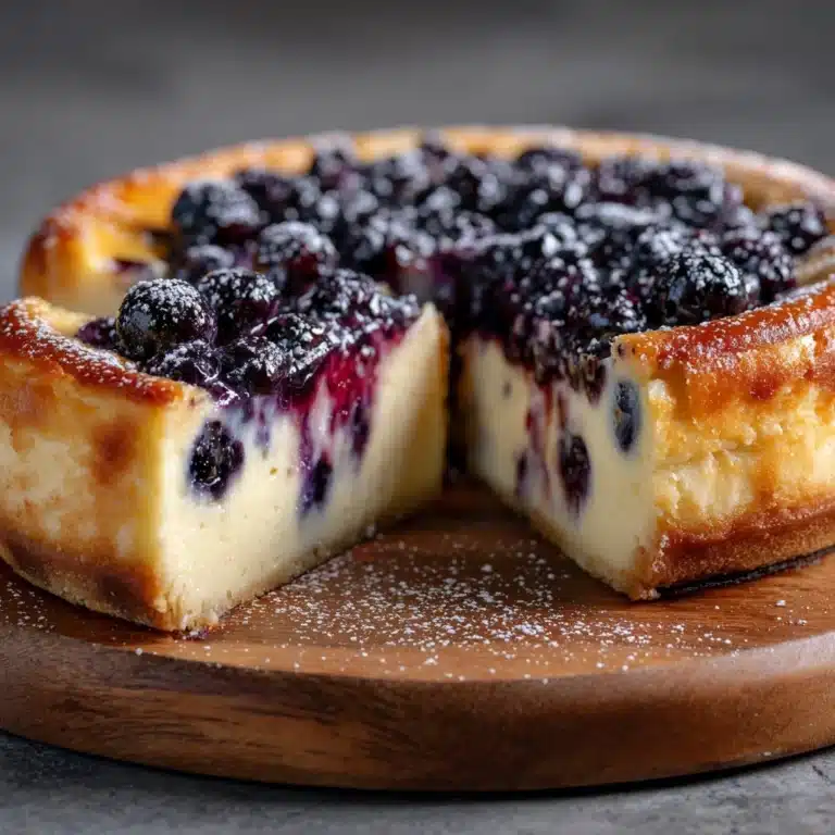 Simple Blueberry Basque Cheesecake Recipe