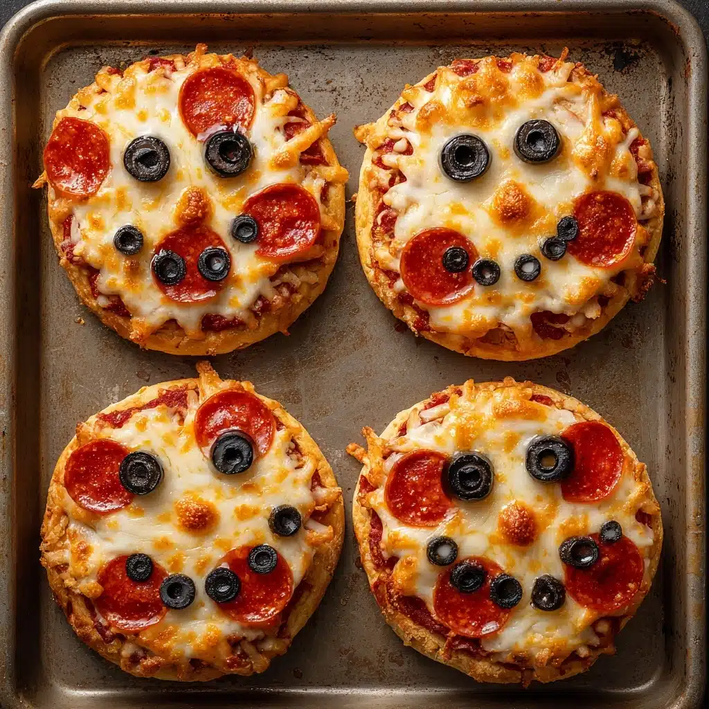 Easy Peasy Mini Halloween Pizzas Recipe