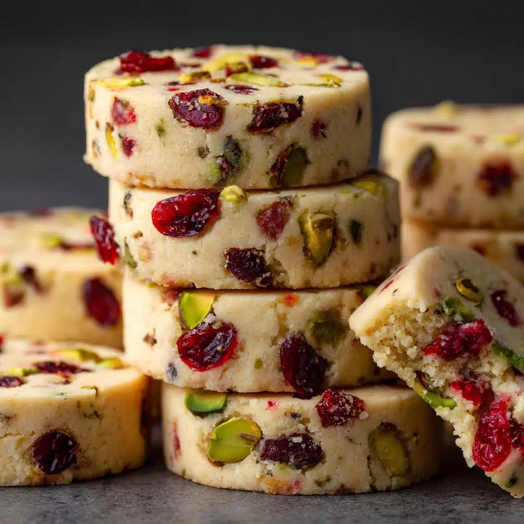 Cranberry Pistachio Shortbread Cookies Recipe - Recipe Image